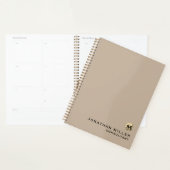 Minimale Gold Monogram Benoeming Book Planner (Display)