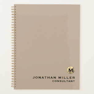 Minimale Gold Monogram Benoeming Book Planner