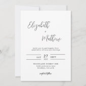 Minimale Gold Photo Arch Script Typography Wedding Kaart (Achterkant)