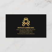 Minimale Gold Placard Lines Auto-auto Visitekaartje (Achterkant)