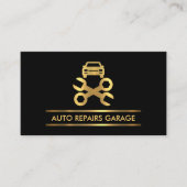 Minimale Gold Placard Lines Auto-auto Visitekaartje (Voorkant)