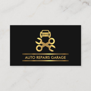 Minimale Gold Placard Lines Auto-auto Visitekaartje