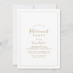 Minimale Gold Retirement Party Kaart