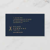 Minimale Gold Scissors Hair Stylist Korting Visitekaartje (Achterkant)