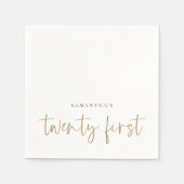 Minimale Gold Script Name 2First Servet (Voorkant)