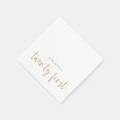 Minimale Gold Script Name 2First Servet (Hoek)