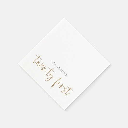 Minimale Gold Script Name 2First Servet (Hoek)