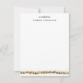 Minimale Gold Sequin Flat Note Personal Stationery Kaart (Voorkant)