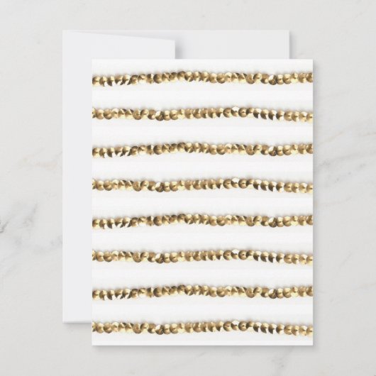 Minimale Gold Sequin Flat Note Personal Stationery Kaart (Achterkant)