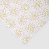 Minimale Gold Snowflake Pattern op White Tissuepapier (Detail)
