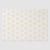 Minimale Gold Snowflake Pattern op White Tissuepapier (Voorkant)