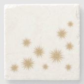 Minimale Gold Starbursts Stenen Onderzetter (Voorkant)