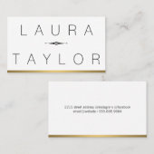 Minimale Gold Trim Visitekaartje (Voorkant / Achterkant)