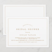 Minimale Gold Typografie Horizontale Vrijgezellenf Kaart (Voorkant / Achterkant)