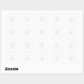 Minimale Gold Vrijgezellenfeest Envelope-zegels Vierkante Sticker (Vel)