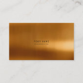 Minimale Gold Warm Metallic Steel VIP Visitekaartje (Voorkant)