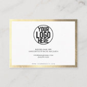 Minimale Gold White Black Script Klant Hartelijk d Visitekaartje (Achterkant)