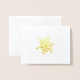 Minimale Gold Winter Snowflake Folie Card Folie Kaarten