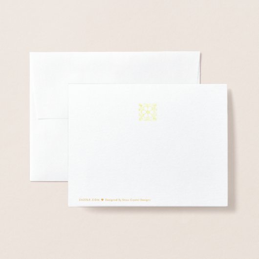 Minimale Gold Winter Snowflake Folie Card Folie Kaarten (Met envelop)