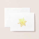 Minimale Gold Winter Snowflake Folie Card Folie Kaarten (Voorkant met envelop)