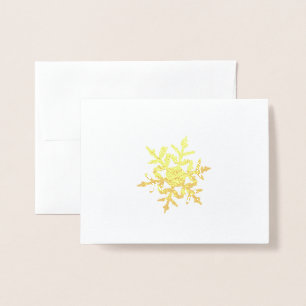 Minimale Gold Winter Snowflake Folie Card Kaarten