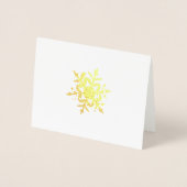 Minimale Gold Winter Snowflake Folie Card Kaarten (Voorkant)