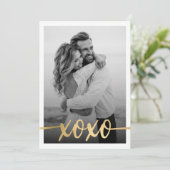 Minimale Gold XOXO Valentijnsdag Foto (Staand voorkant)
