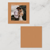 Minimale Golden Tan Wedding Save the Date Mini Notitiekaartje (Voorkant / Achterkant)