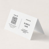 Minimale Google Review-Kaarten Visitekaartje (Achterkant)