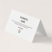 Minimale Google Review-Kaarten Visitekaartje (Voorkant)