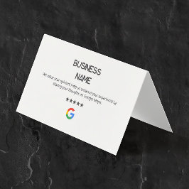 Minimale Google Review-Kaarten Visitekaartje