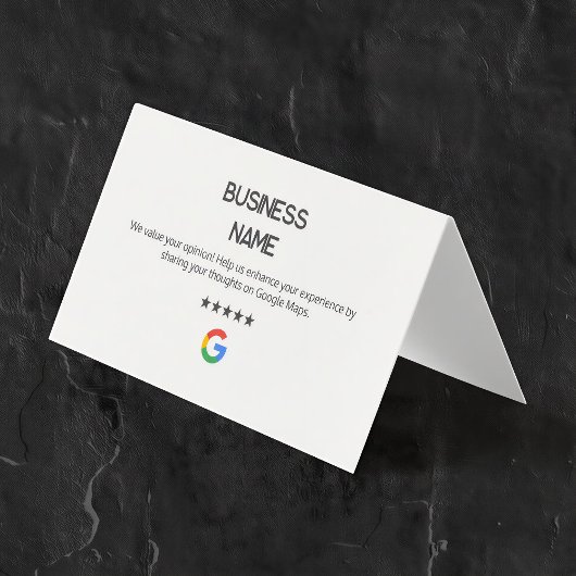 Minimale Google Review-Kaarten Visitekaartje