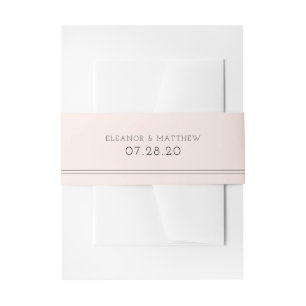 Minimale gordelband voor zwart kleurenblok uitnodigingen wikkel