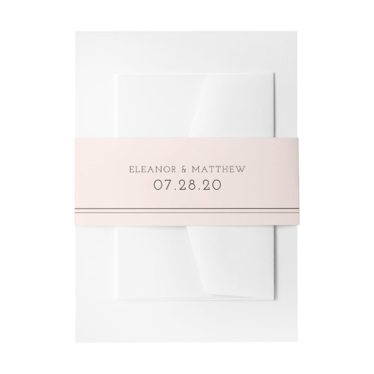 Minimale gordelband voor zwart kleurenblok uitnodigingen wikkel (Voorkant Voorbeeld)