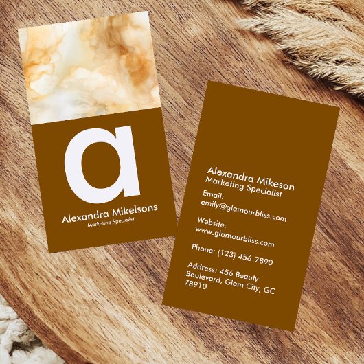 Minimale goud branding visitekaartje