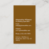 Minimale goud branding visitekaartje (Achterkant)