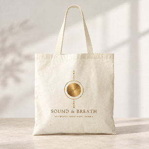 Minimale Goud Geluidsheling & Ademwerk Tote Bag