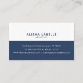 Minimale Goud & Marine Split | geometrisch Lijst Visitekaartje (Achterkant)