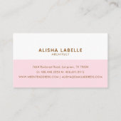 Minimale Goud & Roze Split | geometrisch Lijst Visitekaartje (Achterkant)