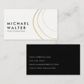 Minimale goudartistieke ooglijnen visitekaartje (Voorkant / Achterkant)