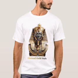 Minimale Gouden Anubis T-Shirt – Luxe Streetwear