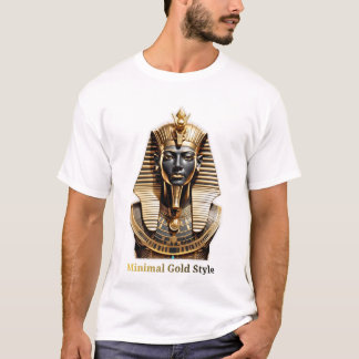 Minimale Gouden Anubis T-Shirt – Luxe Streetwear