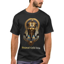 Minimale Gouden Anubis T-Shirt – Luxe Streetwear
