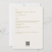 Minimale gouden blad omlijning All-in-One Trouwfee Kaart (Achterkant)