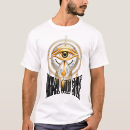 Minimale gouden Egyptische masker T-shirt – Luxe