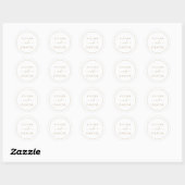 Minimale gouden enveloppen ronde sticker (Vel)