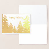 Minimale gouden folie pijnboomsilhouet kaarten (Display)