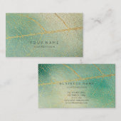 Minimale gouden glans Mint Vip Beauty Make-up Visitekaartje (Voorkant / Achterkant)