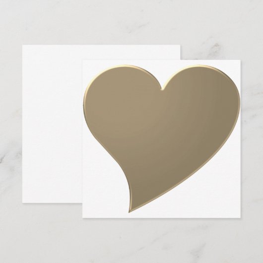 Minimale gouden grote hartslag Moderne elegante sc (Voorkant / Achterkant)