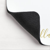 Minimale Gouden Hart Script Handtekening Naam Muismat (Hoek)